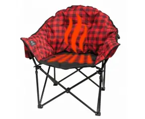 Heated camping chair providing warmth and comfort during outdoor adventures, ideal for chilly evenings around the campfire or while stargazing under the night sky.